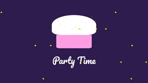 Whimsical animated cupcake icon celebrating fun events or sweet moments Stock Footage 336889791