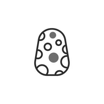 Whimsical blob shape design element with dotted and rounded patterns for gr.. イラスト素材
