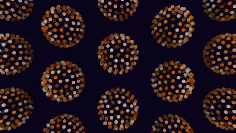 Whimsical blue polka dot pattern on dark background Stock-Footage 289217588