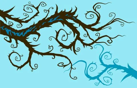 Whimsical branch Stock Illustration
