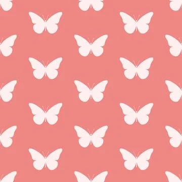 Whimsical Butterfly Flight Seamless Vector Pattern for Playful Decor Stock Illustration