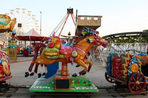 Whimsical Carousel Horses Stock Photos