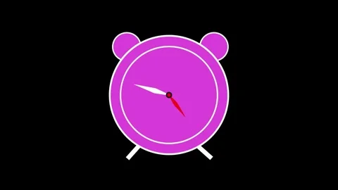 Whimsical cartoon alarm clock with bear ears and a cheerful pink hue, Playf.. Stock Footage 337567258