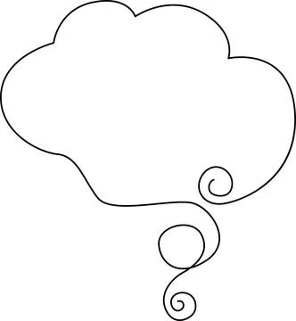Whimsical cloud thought bubble Vector Stock Illustration