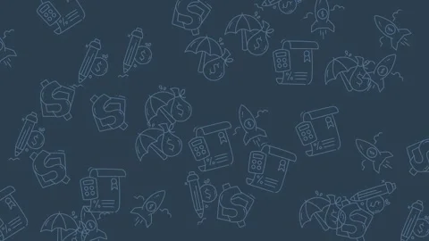 Whimsical Doodle Pattern - A Playful Background for Creative Projects. Stock Footage 321851262