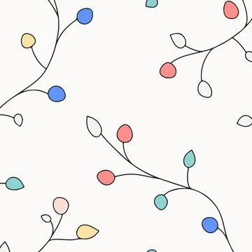 Whimsical Floral Pattern 库存插图