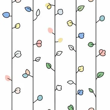 Whimsical Floral Pattern Stock-Illustration