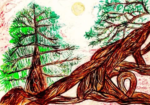 Whimsical Forest Stock Illustration
