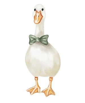 Whimsical geese pattern with charming bow ties for playful design projects Stock Illustration