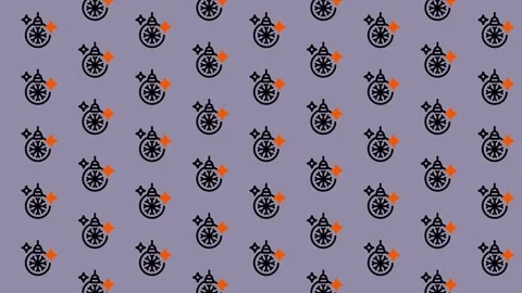 Whimsical Halloween Pattern - Playful Spooky Season Design. Stock Footage 325382196