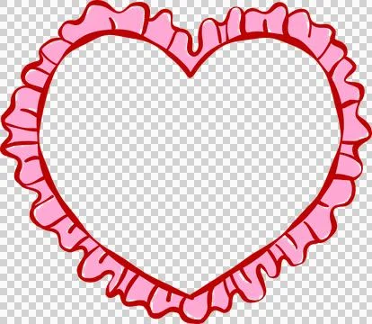 Whimsical Heart Shape Frame with Ruffled Edge squiggle Hand Drawn Playful lin Stock Illustration