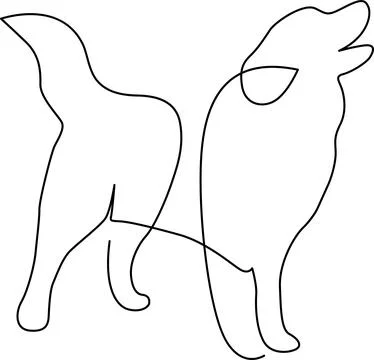 A whimsical illustration of two connected animals, one resembling a rabbit .. Stock Illustration