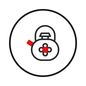 Whimsical kitchenware icon kettle design featuring a floral pattern within .. Stock-Illustration