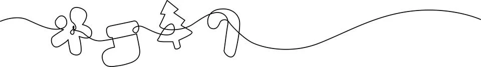 Whimsical line drawing with shapes Vector Stock Illustration