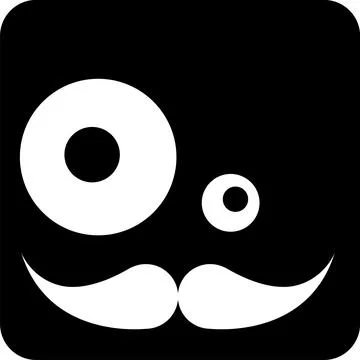 Whimsical Monocle Character Icon イラスト素材