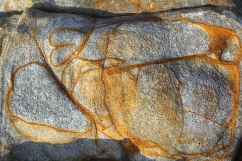 Whimsical pattern on large cobblestone 스톡 사진
