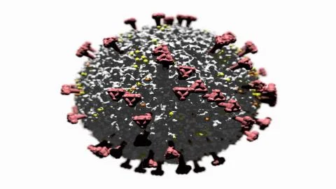 Whimsical rendering of possible coronavirus Stock Illustration