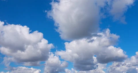 Whimsical shapes of the clouds in the sky in high winds Stock Footage 102216717