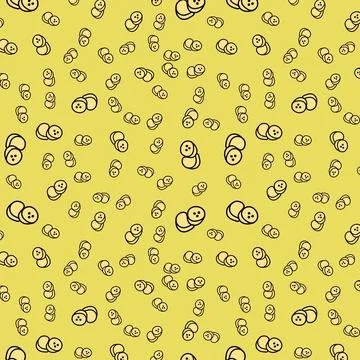 Whimsical Smiley Pattern Stock Illustration