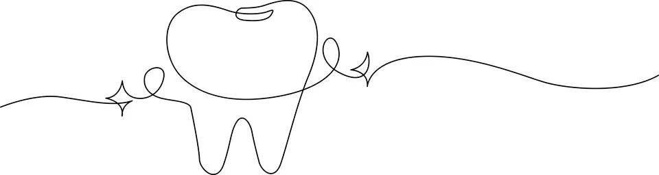 Whimsical tooth illustration Vector Stock Illustration