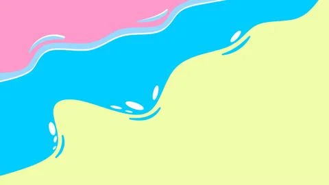 Whimsical vector background featuring pink, blue, and yellow hues, creating.. Illustrazione stock