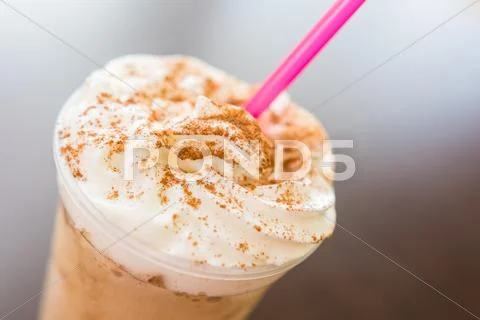 Whip Cream Frappe Coffee Stock Photos