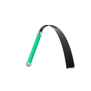 Whip with cyan handle Stock Illustration