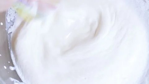 Whip the fresh cream Stock Footage 130530868