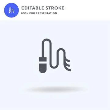Whip icon vector, filled flat sign, solid pictogram isolated on white, logo i イラスト素材