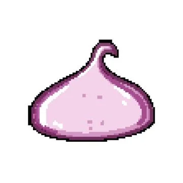Whip meringue pixel art vector illustration Illustrazione stock