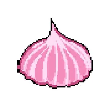 Whip meringue pixel art vector illustration Stock Illustration