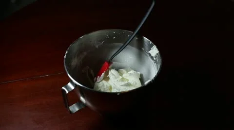 Whipped Buttercream Stock Footage 22343084