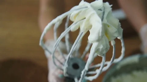 Whipped cream cake Stock Footage 75543331