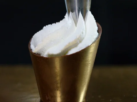Whipped Cream on a Cone Cake Design 4K Pro Res Stock Footage 79263441