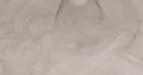 Whipped cream making, close-up Stock Footage 107540169