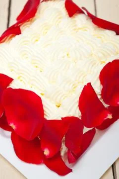 Whipped cream mango cake Foto stock