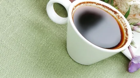 Whipped cream on sweet cake Stock Footage