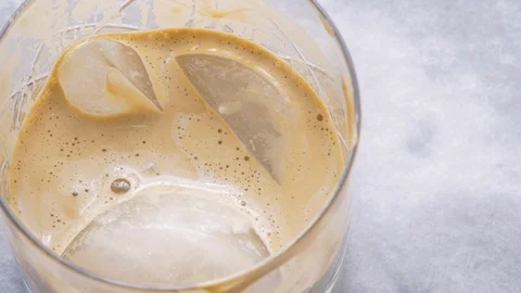 Whipped Dalgona Coffee Stock Footage 128448851