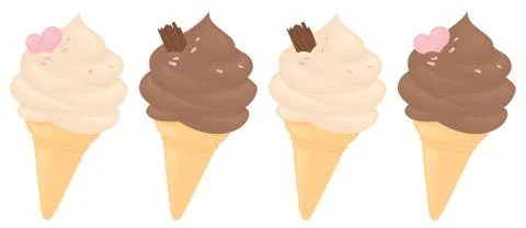 Whipped ice cream Stock Illustration