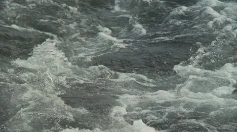 Whipped up river Stock Footage 53849832