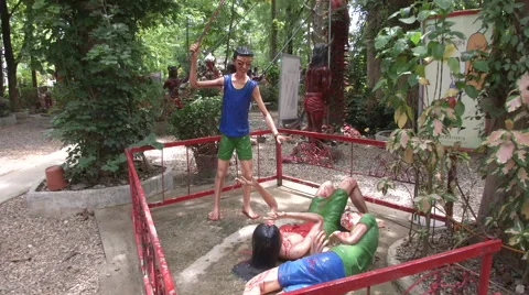 Whipped Statue at Hell Temple 스톡 동영상 65965232