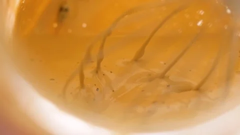 Whipping Coffee to Make a Dalgona Latte Stock Footage 128406717