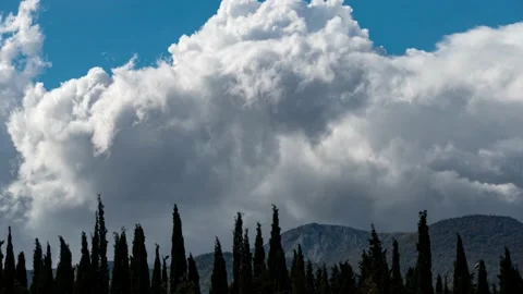 Whirl of clouds over mountains, time lapse Stock Footage 141518538