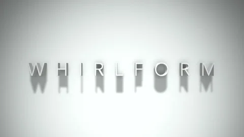 Whirlform 3D title animation with shadows on a white background Stock Footage 297568529