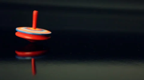 Whirligig on black background. Video stock 37554835