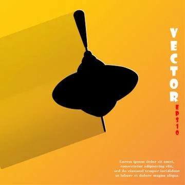 Whirligig. Flat modern web button with long shadow and space for your text 스톡 일러스트