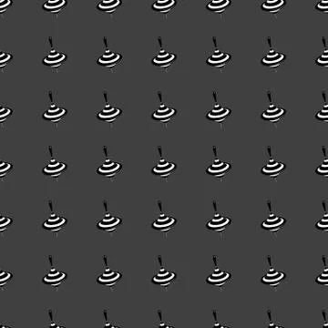Whirligig web icon. flat design. Seamless gray pattern. イラスト素材