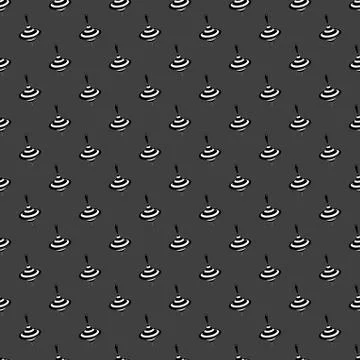 Whirligig web icon. flat design. Seamless gray pattern. 스톡 일러스트
