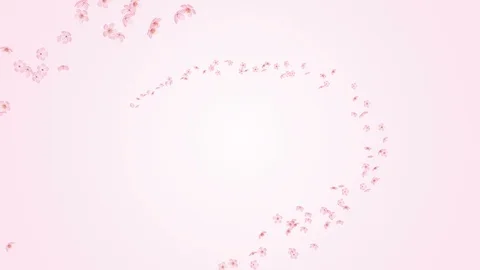 Whirling Cherry blossom particles motion background - Pale pink gradation Stock Footage 102539976