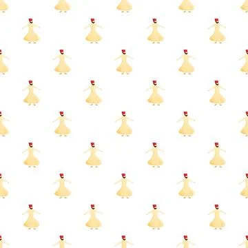 Whirling dervish dancer pattern creating seamless background Stock Illustration